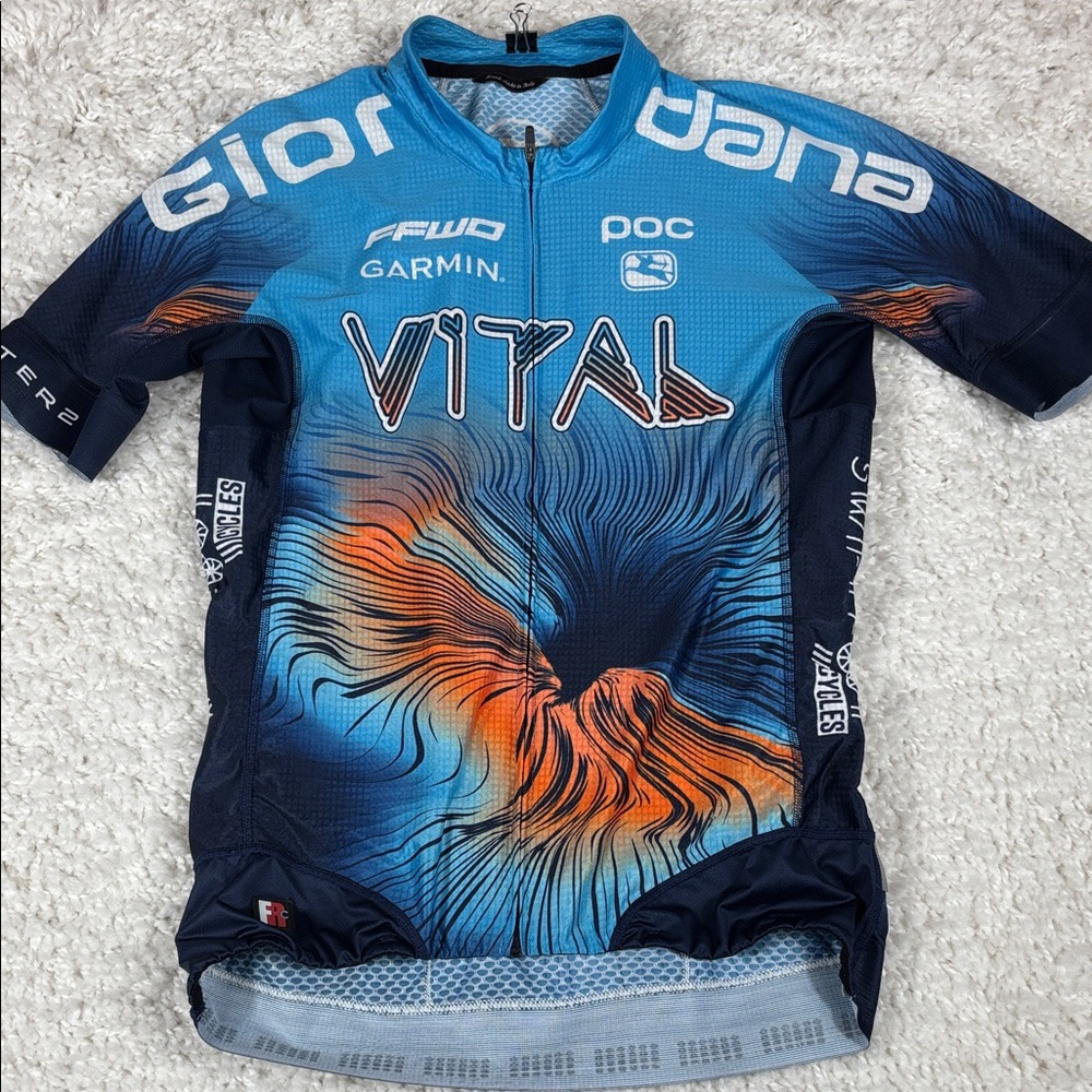 Giordana Men's Full Zip Cycling Jersey, Size Medium